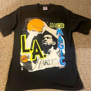 Major Magic Johnson t-shirt size XL, La Lakers, black in color